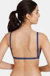 Zivame Beautiful Basics Double Layered Non Wired Full Coverage Backless Bra - Deep Cobalt — thumbnail 4